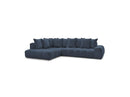 Canapé D'Angle Fixe - Everest - Tissu Chiné - Angle Gauche - 10 Coussins
