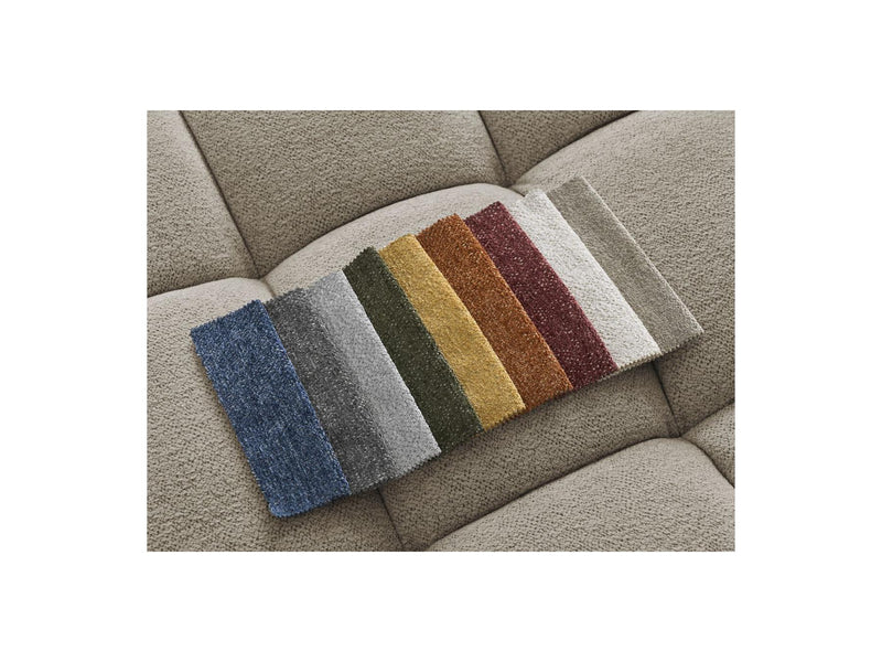 Canapé D'Angle Fixe - Everest - Tissu Chiné - Angle Gauche - 10 Coussins