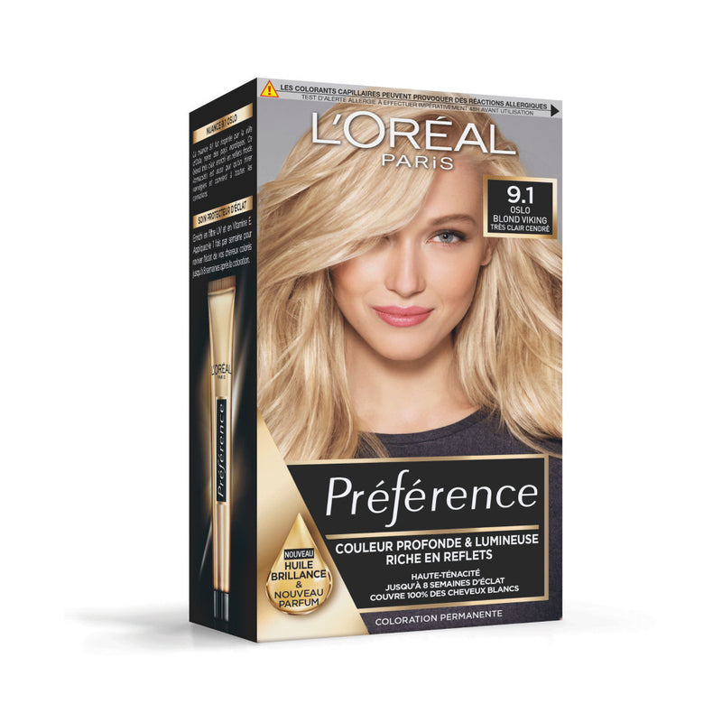 Color Preference 9.1 Oslo Very Light Ash Blonde