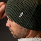 Bonnet En 100% Laine D'Agneau - Kaki
