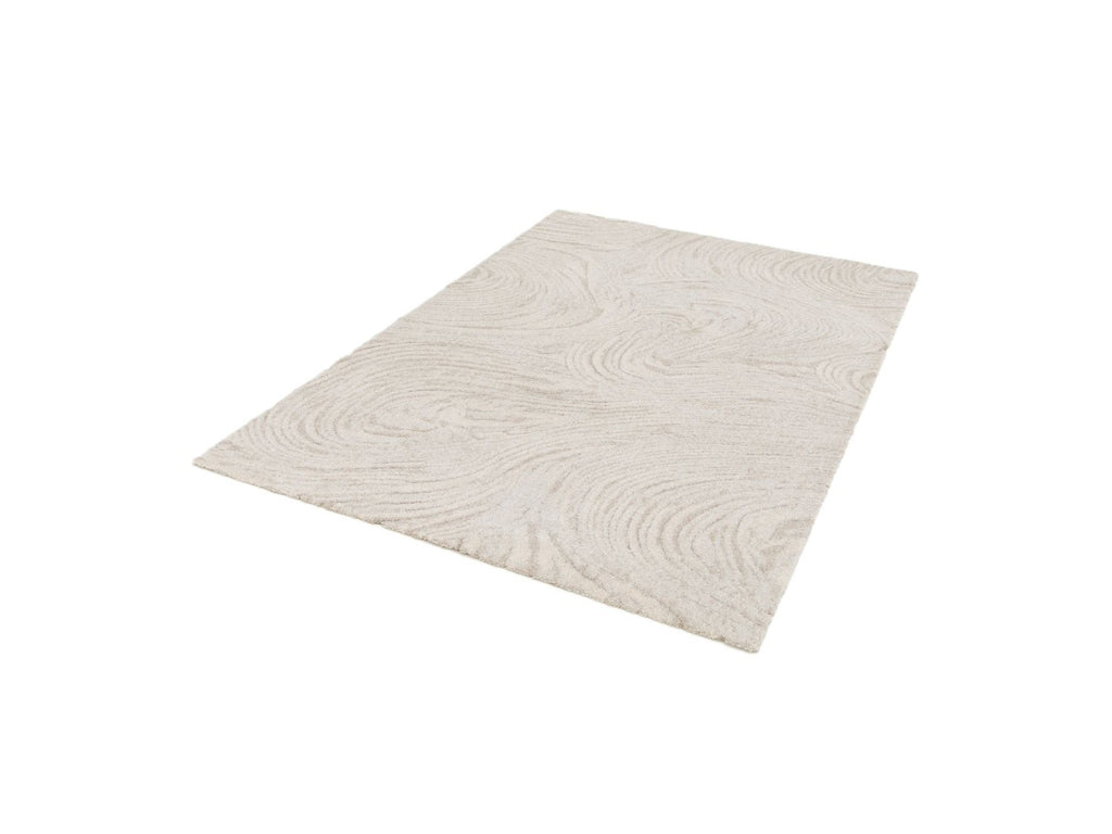 Tapis Poils Longs - Lovina - Motif Abstrait - Beige