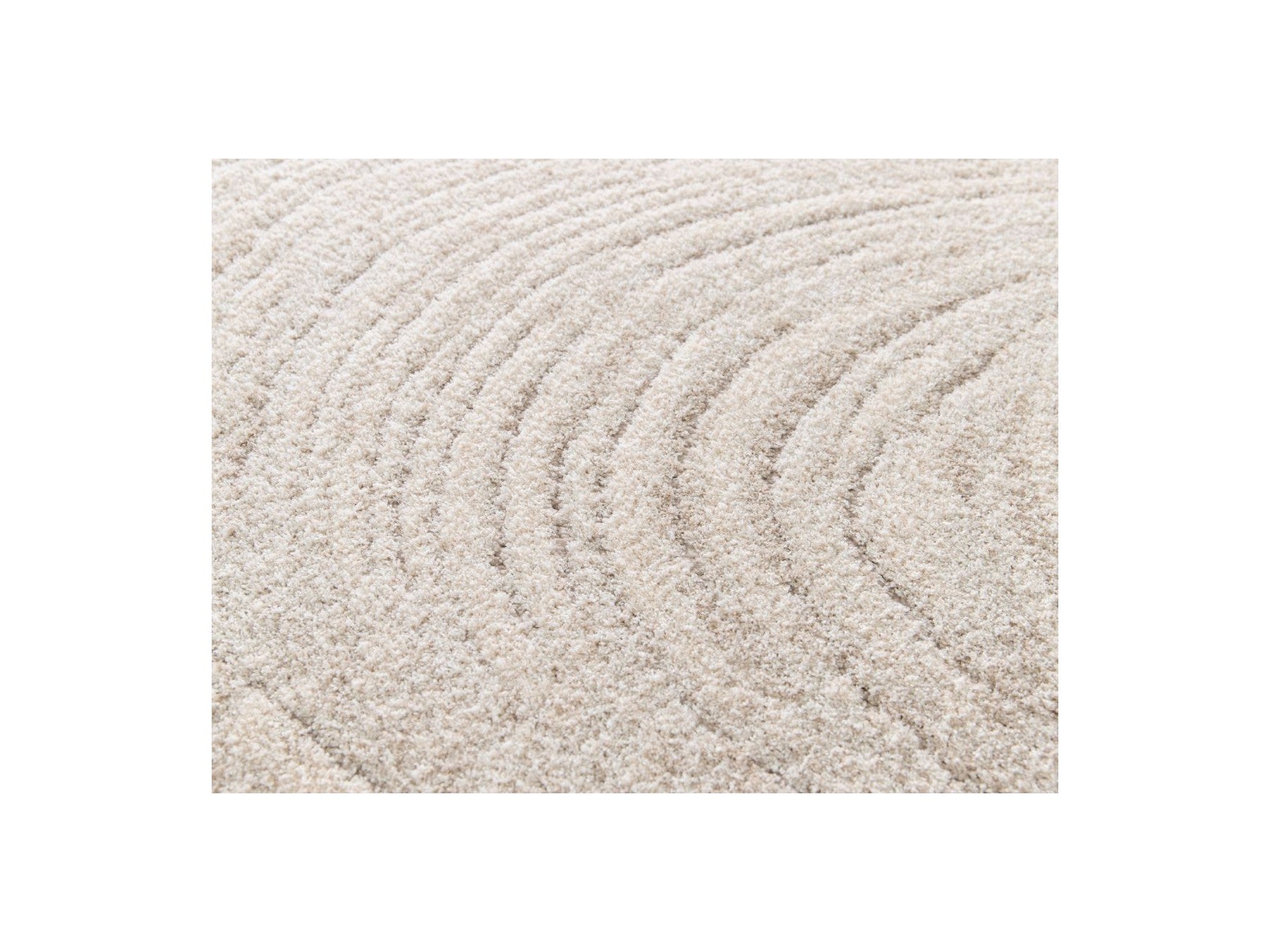 Tapis Poils Longs - Lovina - Motif Abstrait - Beige