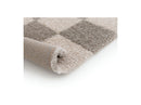 Tapis Poils Long Blitz - Motif Géométrique - Taupe