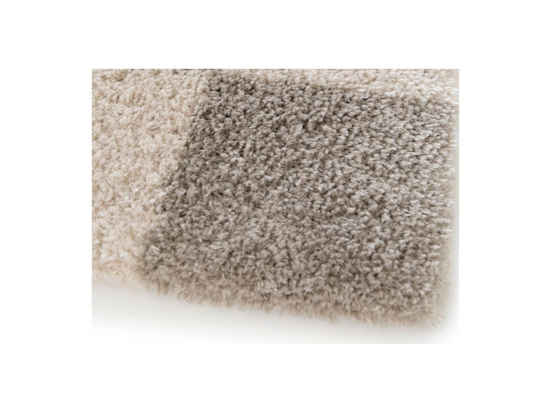 Tapis Poils Long Blitz - Motif Géométrique - Taupe