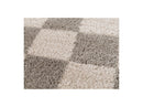 Tapis Poils Long Blitz - Motif Géométrique - Taupe