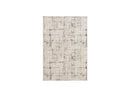 Tapis Poils Ras Maggie Motif Abstrait - Beige/Crème