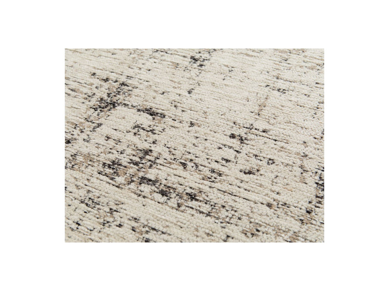 Tapis Poils Ras Maggie Motif Abstrait - Beige/Crème