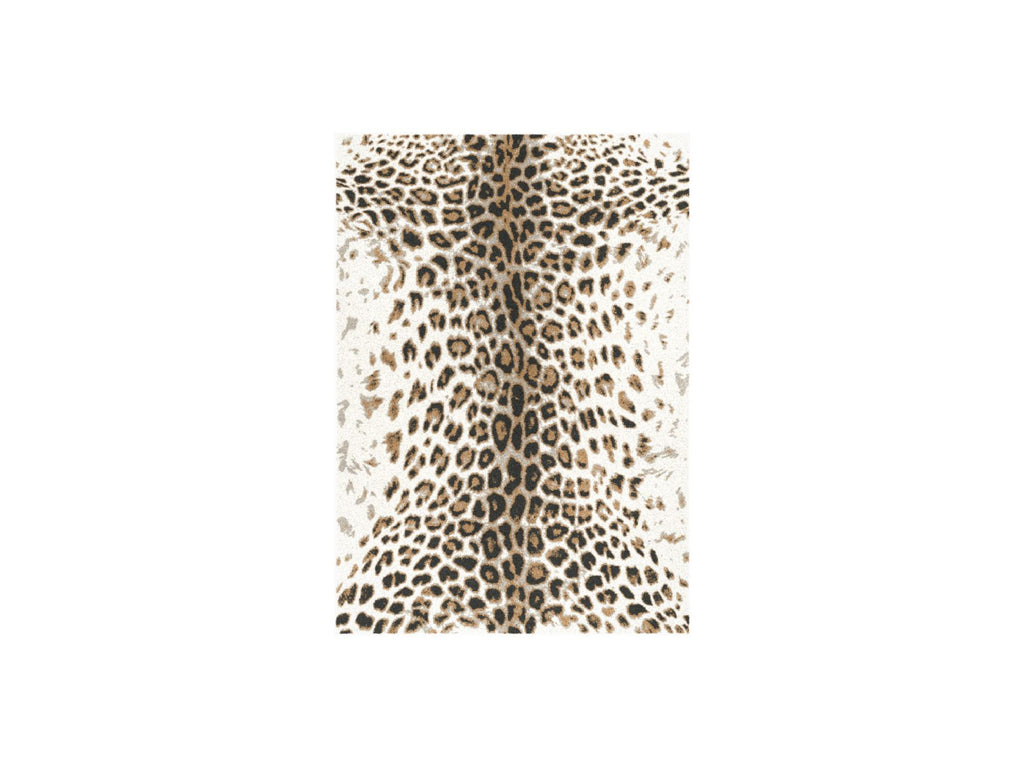 Meryl - Tapis Poils Ras - Motif Léopard - Marron