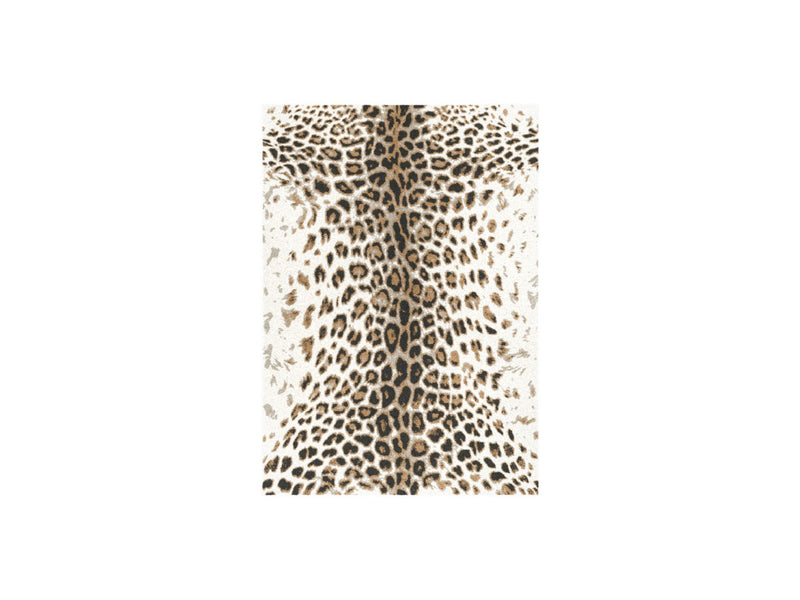 Meryl - Tapis Poils Ras - Motif Léopard - Marron