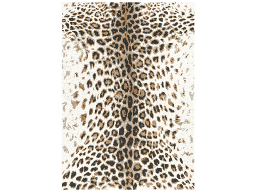 Meryl - Tapis Poils Ras - Motif Léopard - Marron