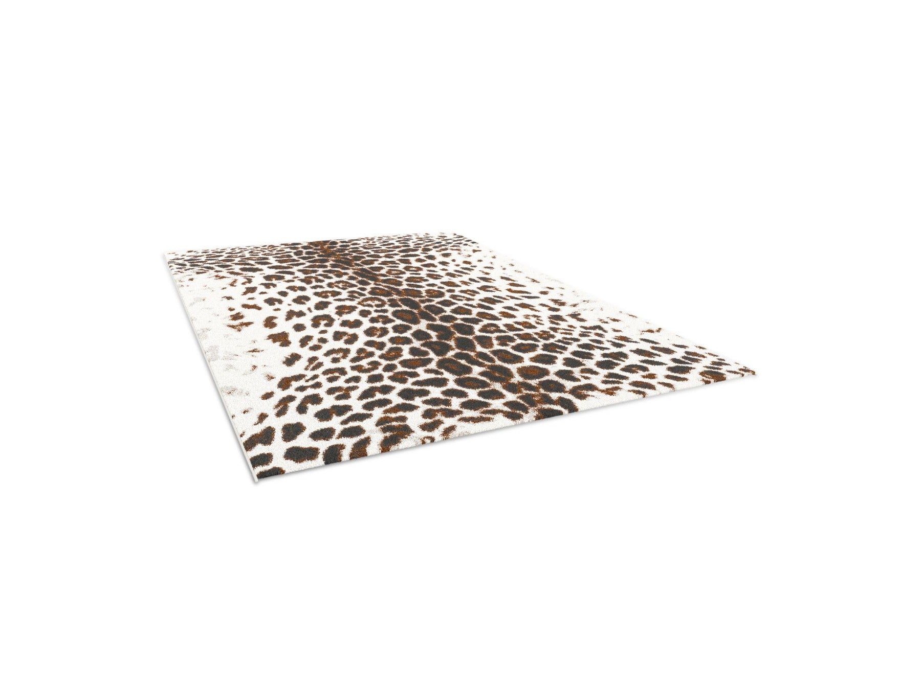 Meryl - Tapis Poils Ras - Motif Léopard - Marron