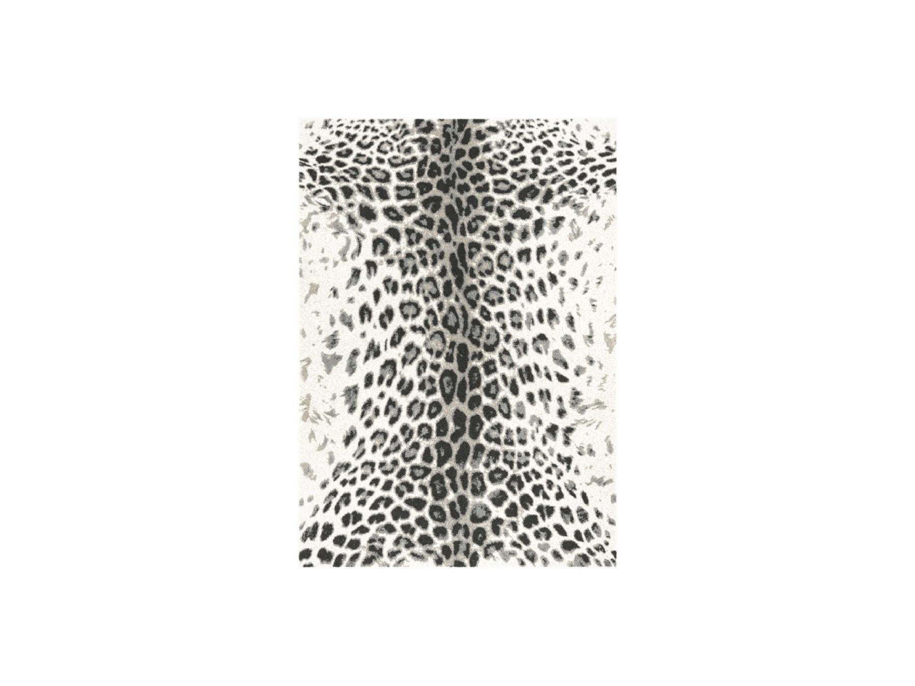 Meryl - Low-Pile Rug - Leopard Pattern - Black Leopard Print