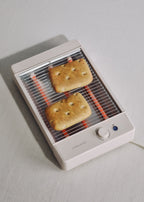 Toast Studio Flat - Grille-Pain Horizontal En Acier Inoxydable Avec 3 Résistances - Blanc Cassé