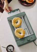 Toast Studio Flat - Grille-Pain Horizontal En Acier Inoxydable Avec 3 Résistances - Sauge