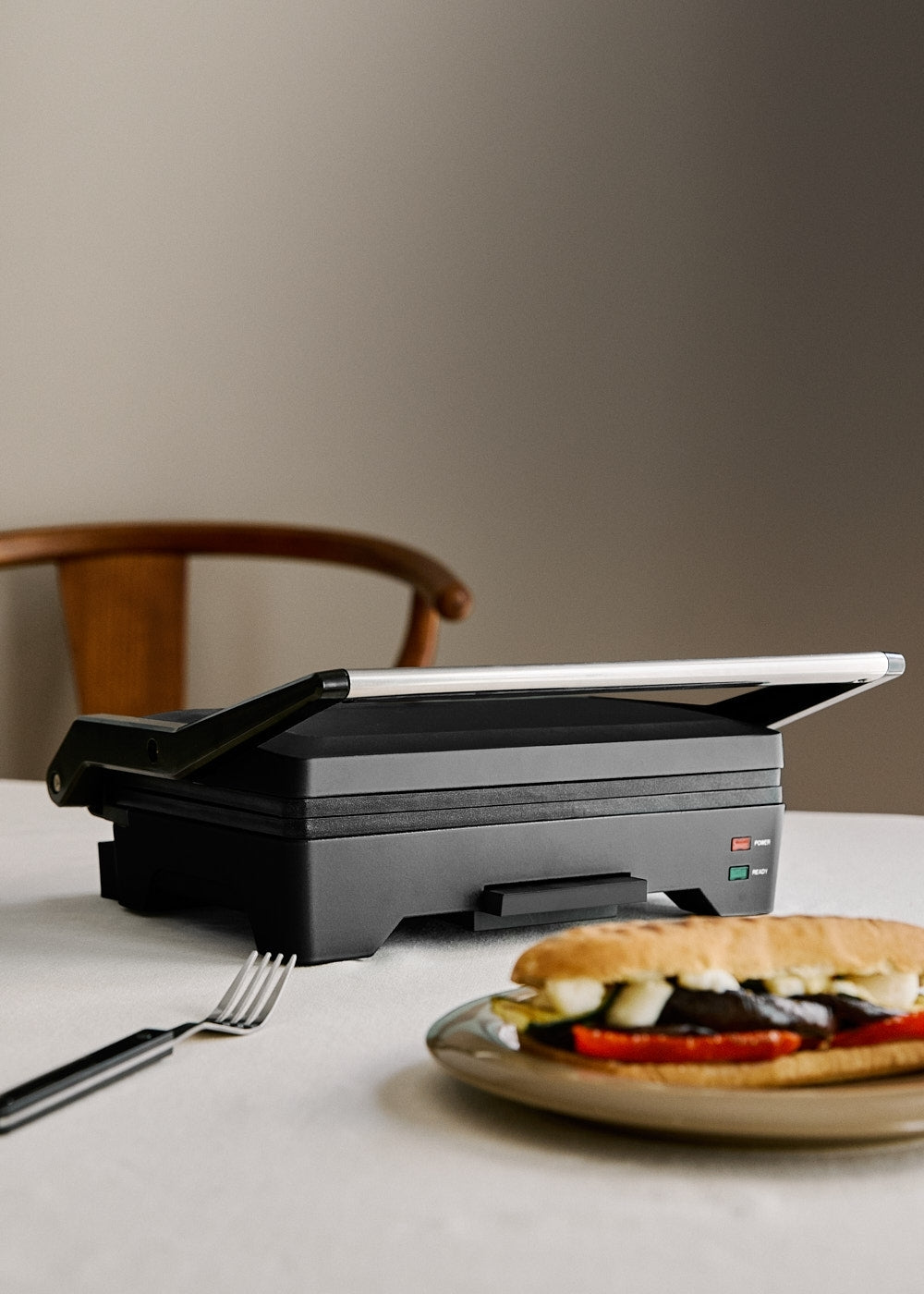 Stone Grill Easy - Grill Et Presse-Panini Multifonction 1600W Ouverture À 180° - Noir
