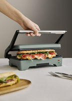 Stone Grill Easy - Grill Et Presse-Panini Multifonction 1600W Ouverture À 180° - Sauge