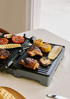 Stone Grill Easy - Grill Et Presse-Panini Multifonction 1600W Ouverture À 180° - Sauge