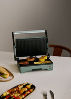 Stone Grill Easy - Grill Et Presse-Panini Multifonction 1600W Ouverture À 180° - Sauge