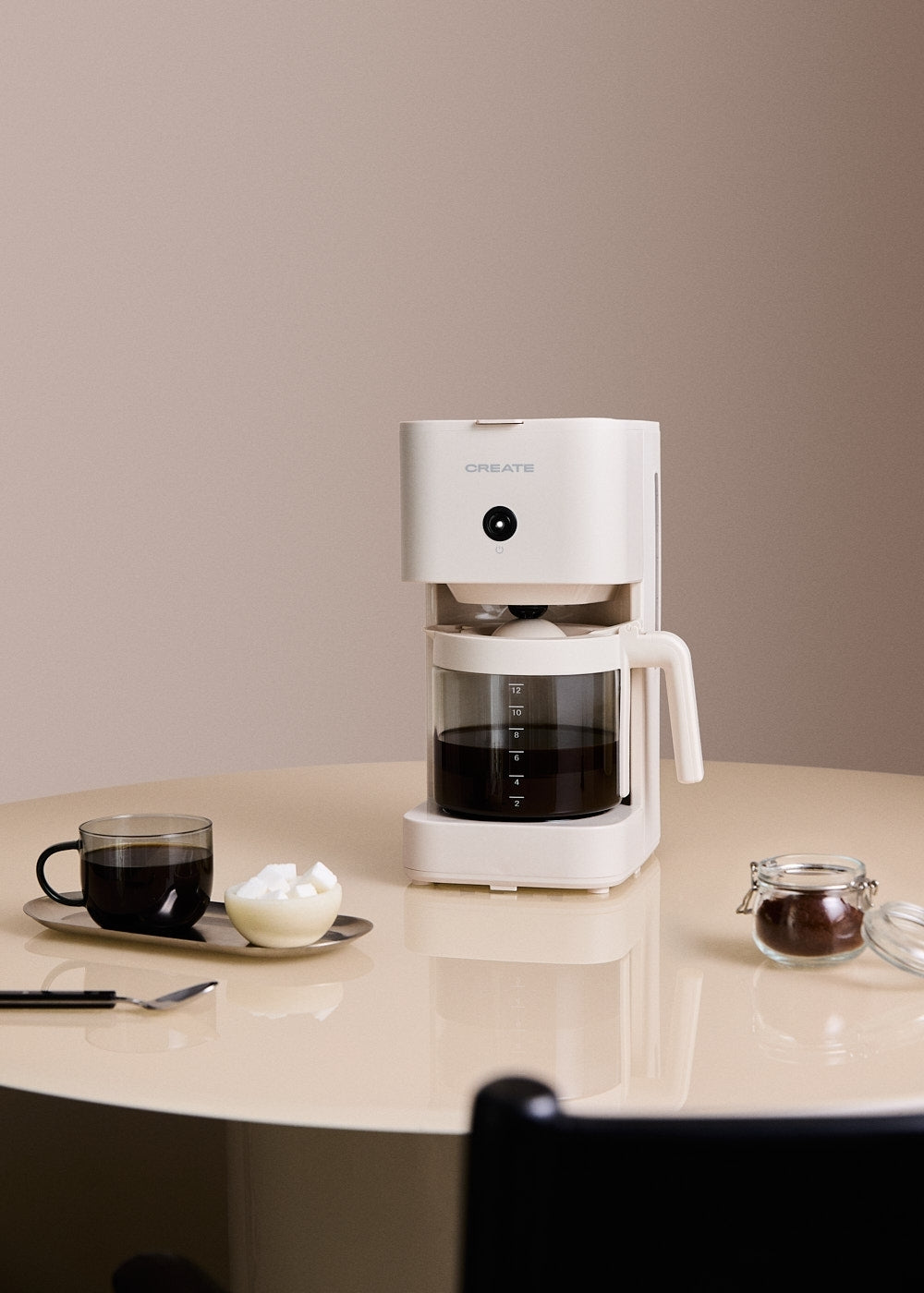 Thera Drip - Cafetière Filtre Avec Fonction Maintien Au Chaud - 1,5L - Blanc Cassé