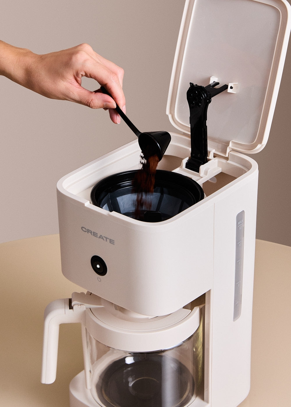 Thera Drip - Cafetière Filtre Avec Fonction Maintien Au Chaud - 1,5L - Blanc Cassé