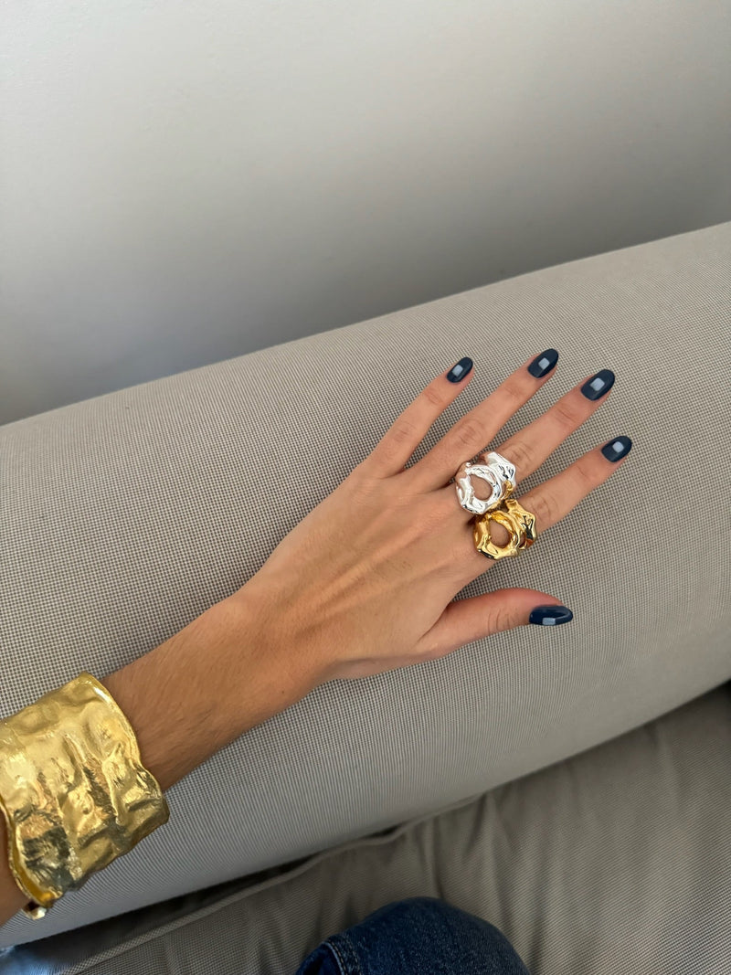 Anillo volcán plata