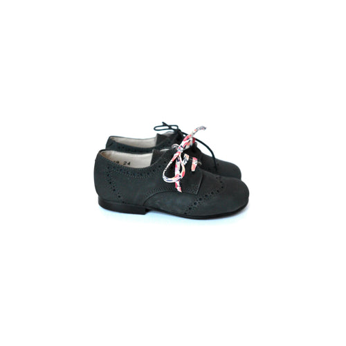 Chaussures Derbies Enfant À Lacets Gabriel Bout Golf - Nubuck Gris - Mixte