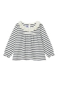 Blouse - Blanc Et Bleu Marine - Bébé Fille