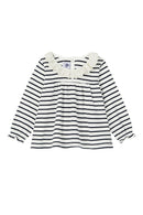 Blouse - Blanc Et Bleu Marine - Bébé Fille