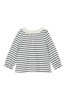 Blouse - Blanc Et Bleu Marine - Bébé Fille