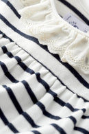 Blouse - Blanc Et Bleu Marine - Bébé Fille