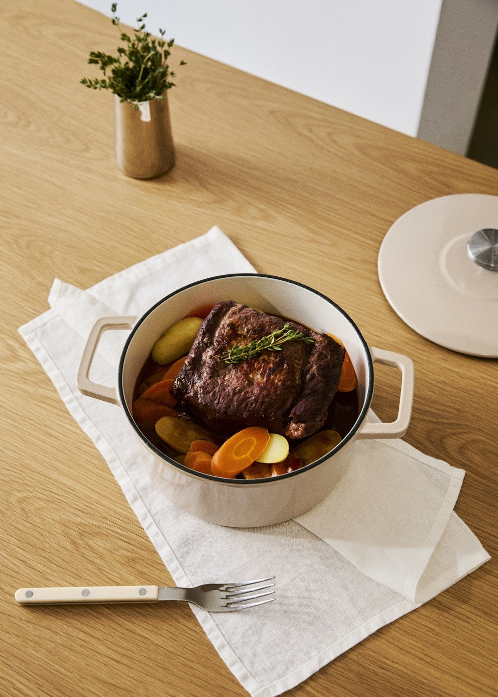 Iron Pot - Cocotte En Fonte Émaillée - 2,6L - Sable