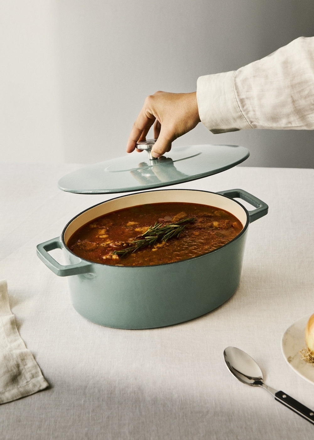 Iron Pot - Cocotte En Fonte Émaillée - 4,66L - Sauge