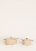Iron Pot - Lot De 2 Cocottes En Fonte Émaillée - 2,6L & 4,66L - Sable