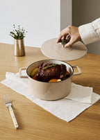 Iron Pot - Lot De 2 Cocottes En Fonte Émaillée - 2,6L & 4,66L - Sable