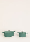 Iron Pot - Lot De 2 Cocottes En Fonte Émaillée - 2,6L & 4,66L - Sauge