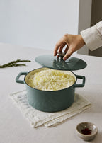 Iron Pot - Lot De 2 Cocottes En Fonte Émaillée - 2,6L & 4,66L - Sauge