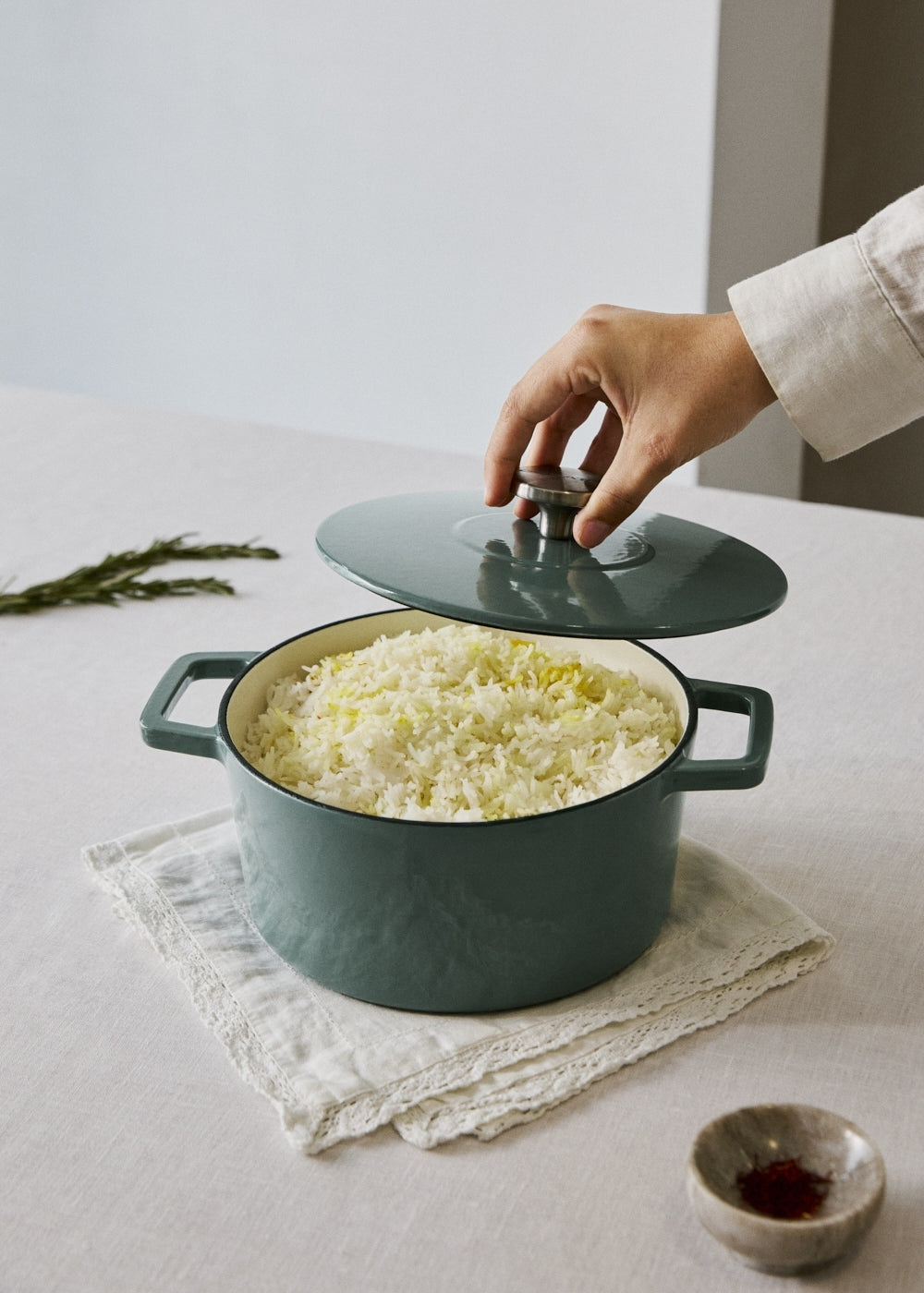 Iron Pot - Lot De 2 Cocottes En Fonte Émaillée - 2,6L & 4,66L - Sauge