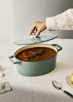 Iron Pot - Lot De 2 Cocottes En Fonte Émaillée - 2,6L & 4,66L - Sauge