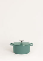 Iron Pot - Lot De 2 Cocottes En Fonte Émaillée - 2,6L & 4,66L - Sauge
