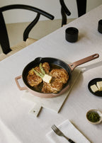 Iron Pan - Poêle En Fonte Émaillée - 1,65L - Moka