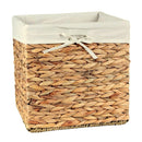 Cube De Rangement En Jacinthe D'Eau - Beige