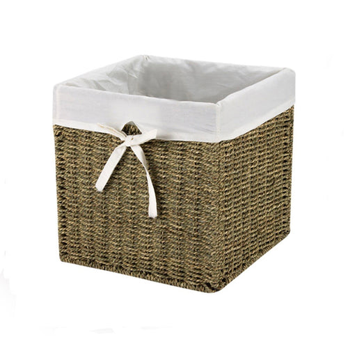 Cube De Rangement En Jonc De Mer - Beige