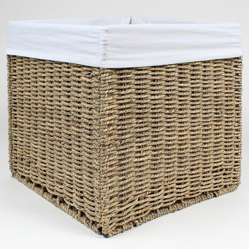 Cube De Rangement En Jonc De Mer - Beige