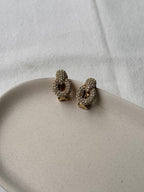 Pendientes Christian Dior Vintage - Eslabón Con Pavado De Strass