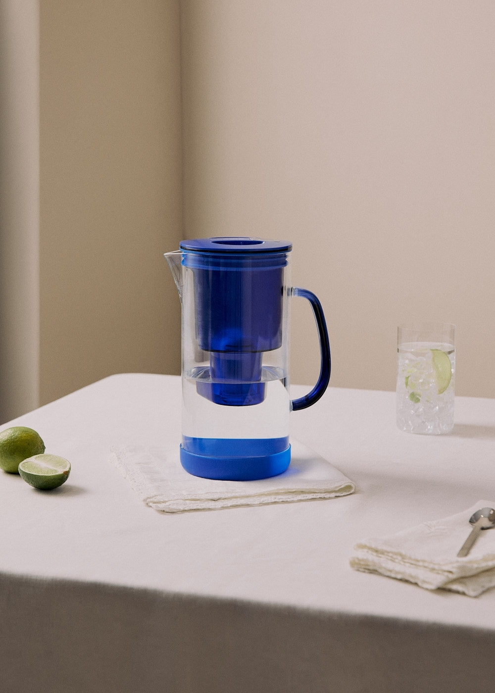Aqua Clear Jug - Carafe Filtrante Avec Double Filtre - 1,5L - Bleu Cobalt