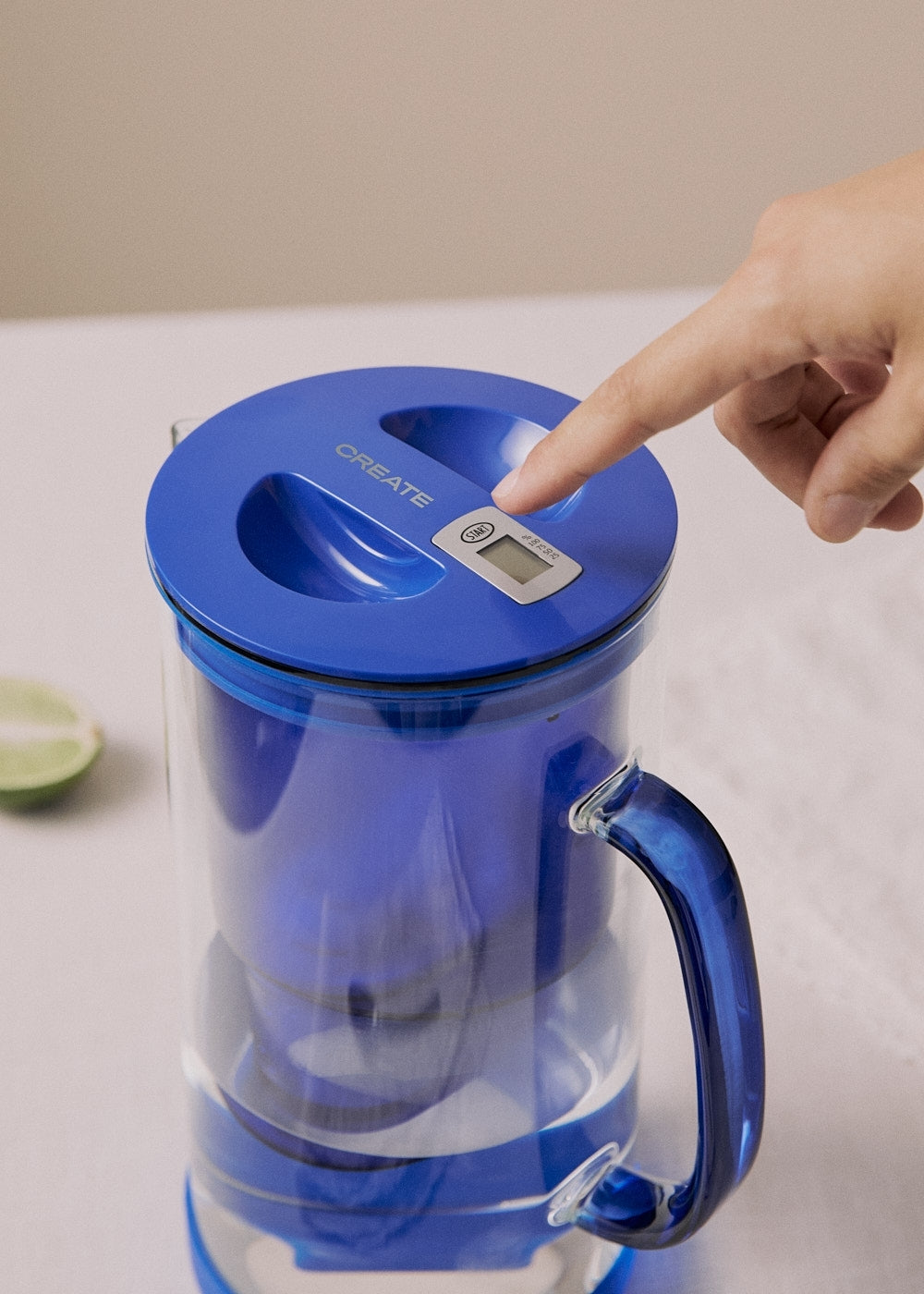 Aqua Clear Jug - Carafe Filtrante Avec Double Filtre - 1,5L - Bleu Cobalt