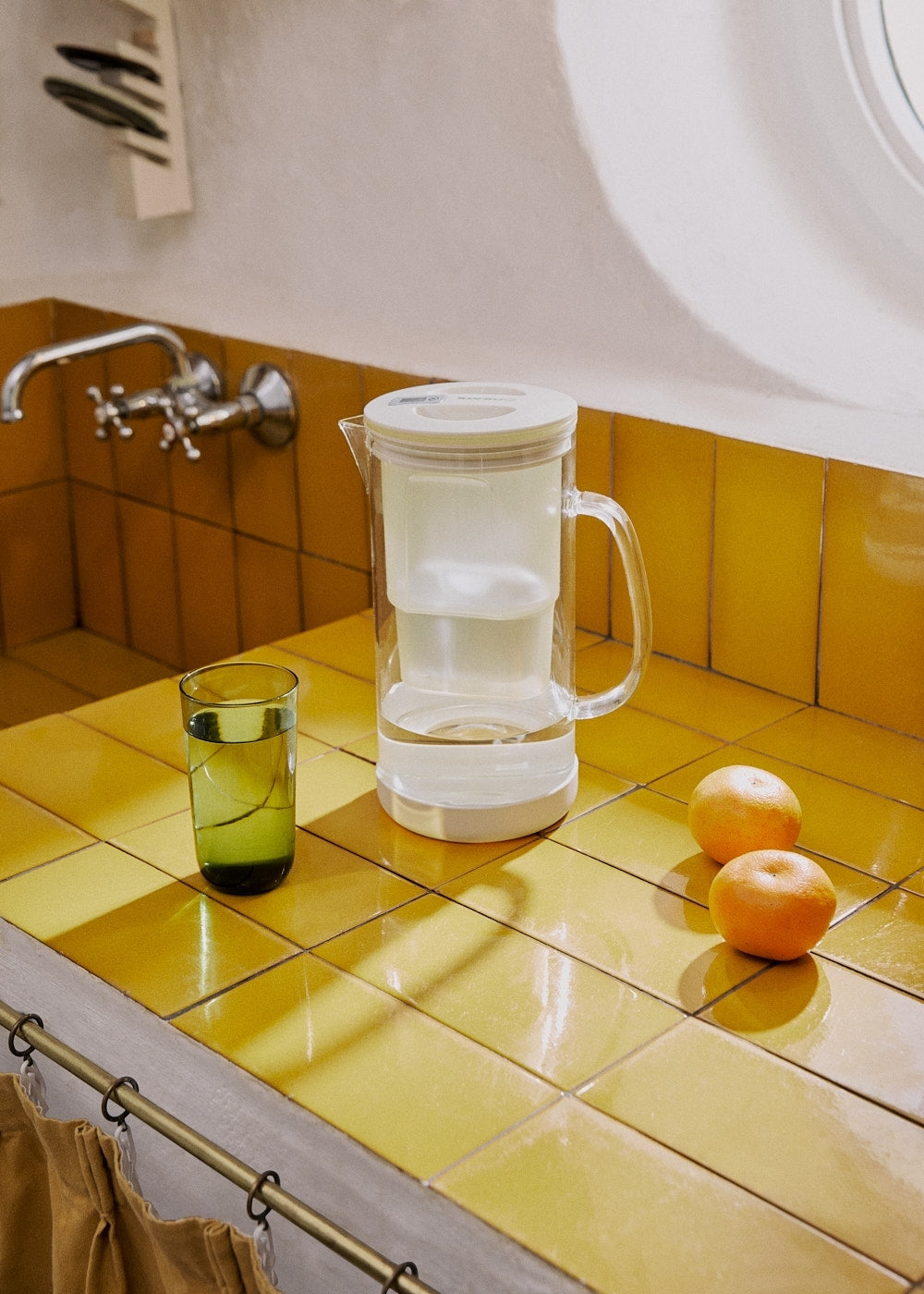 Aqua Clear Jug - Carafe Filtrante Avec Double Filtre - 1,5L - Blanc Cassé