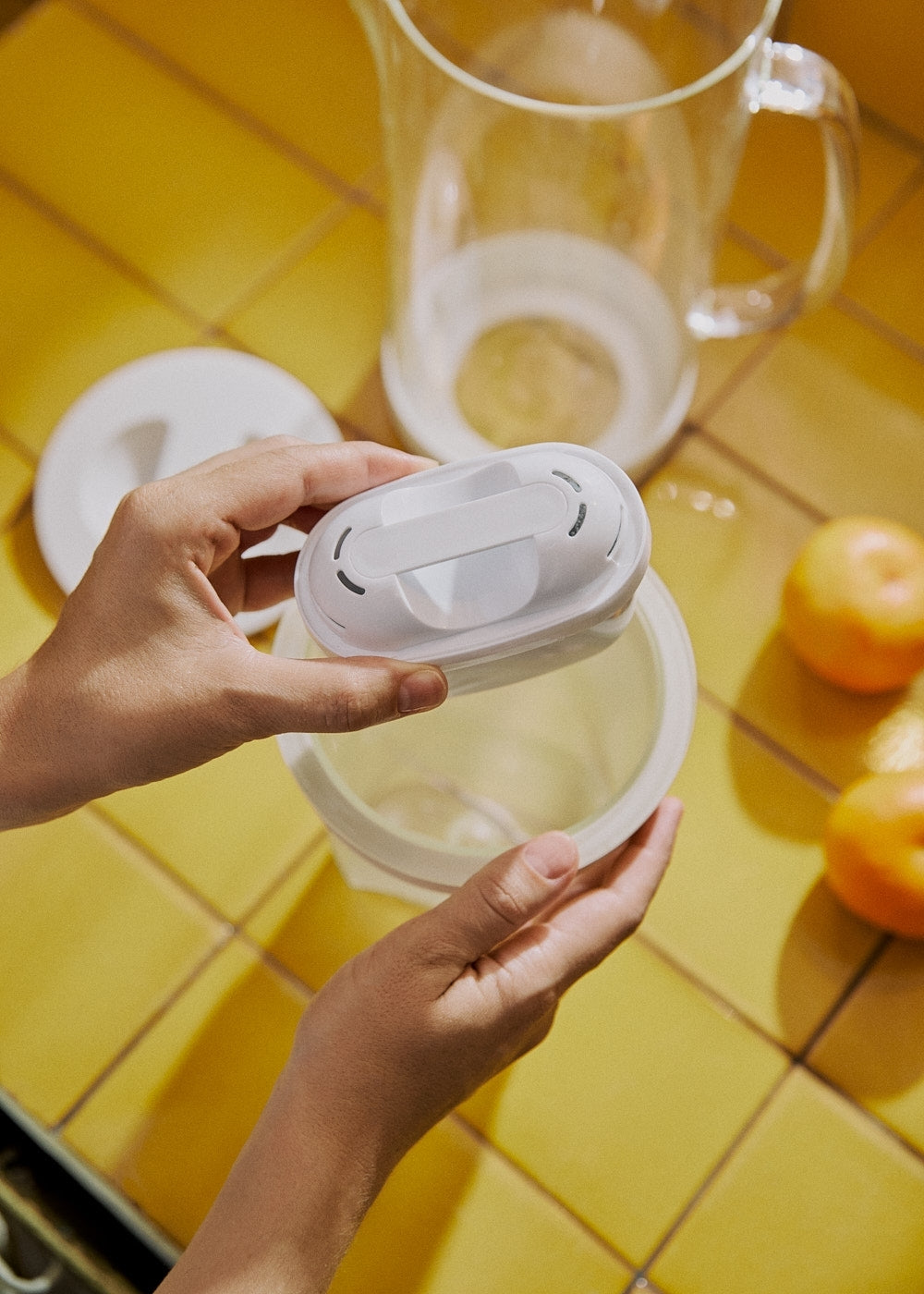 Aqua Clear Jug - Carafe Filtrante Avec Double Filtre - 1,5L - Blanc Cassé