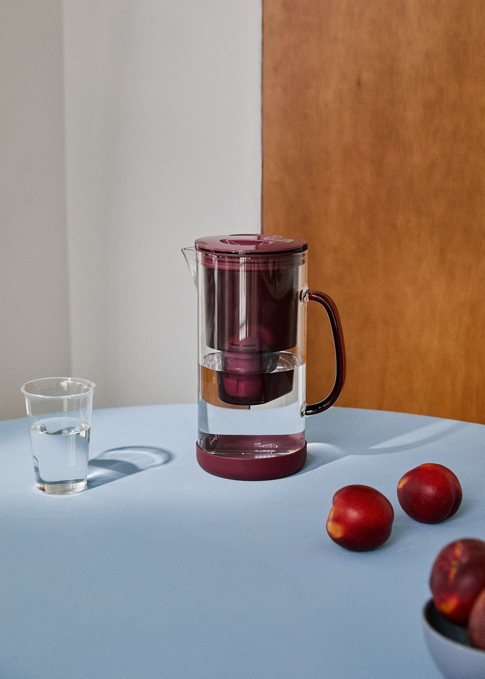 Aqua Clear Jug - Carafe Filtrante Avec Double Filtre - 1,5L - Bordeaux