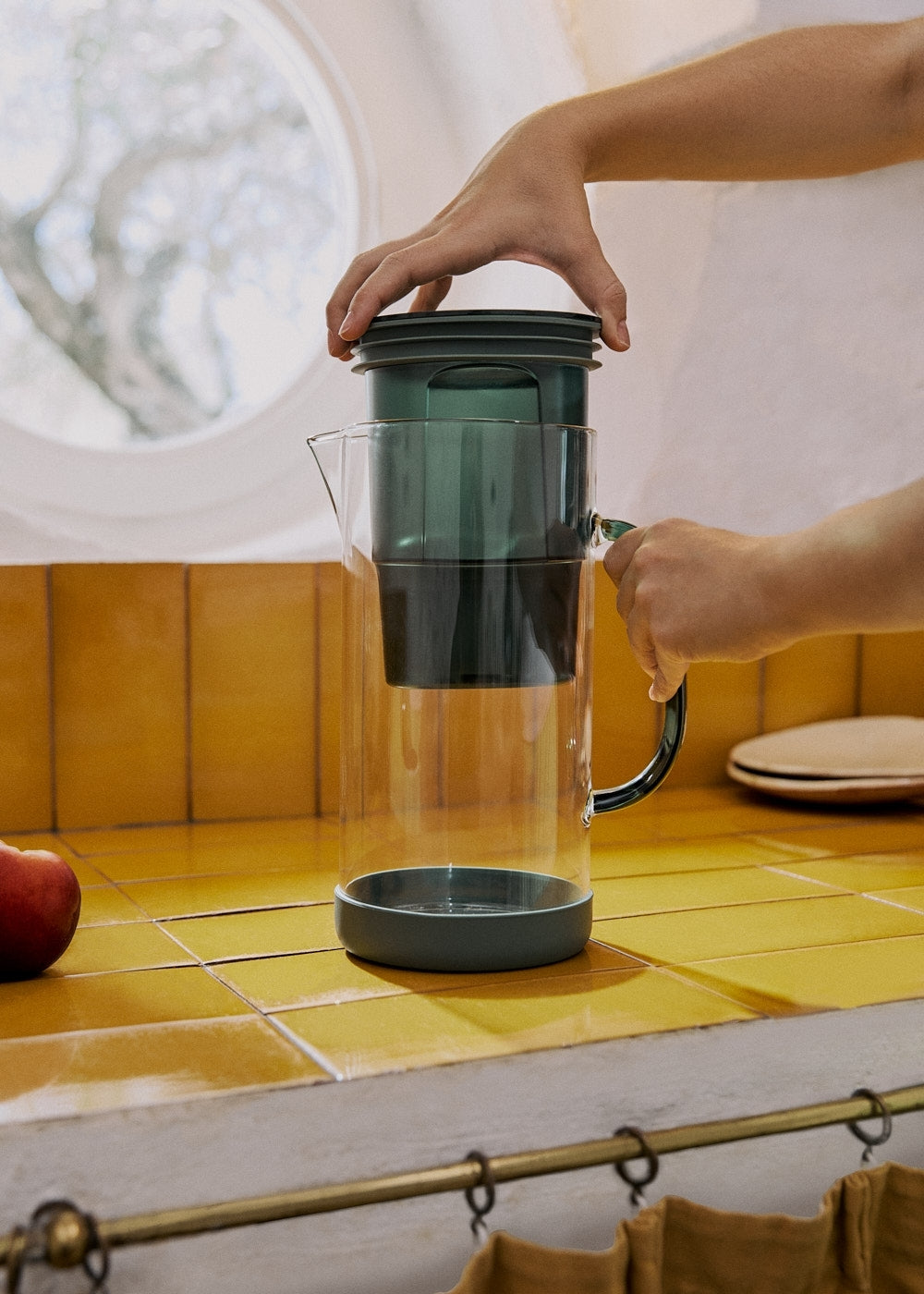 Aqua Clear Jug - Carafe Filtrante Avec Double Filtre - 1,5L - Sauge